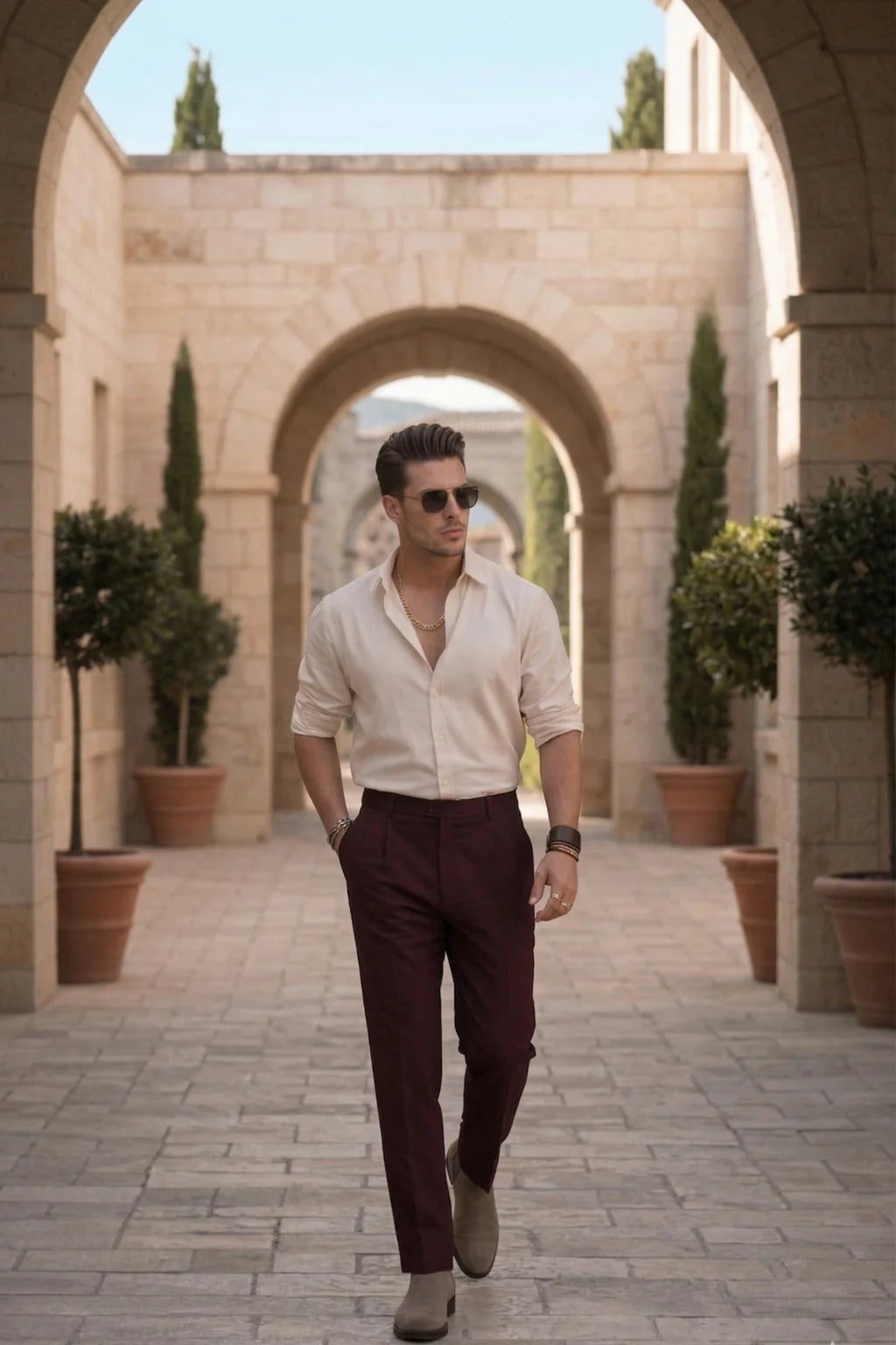 Portofino Heritage Set (Cream & Wine)